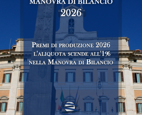 Premi di produzione 2026: l'aliquota scende all'1% nella Manovra di Bilancio